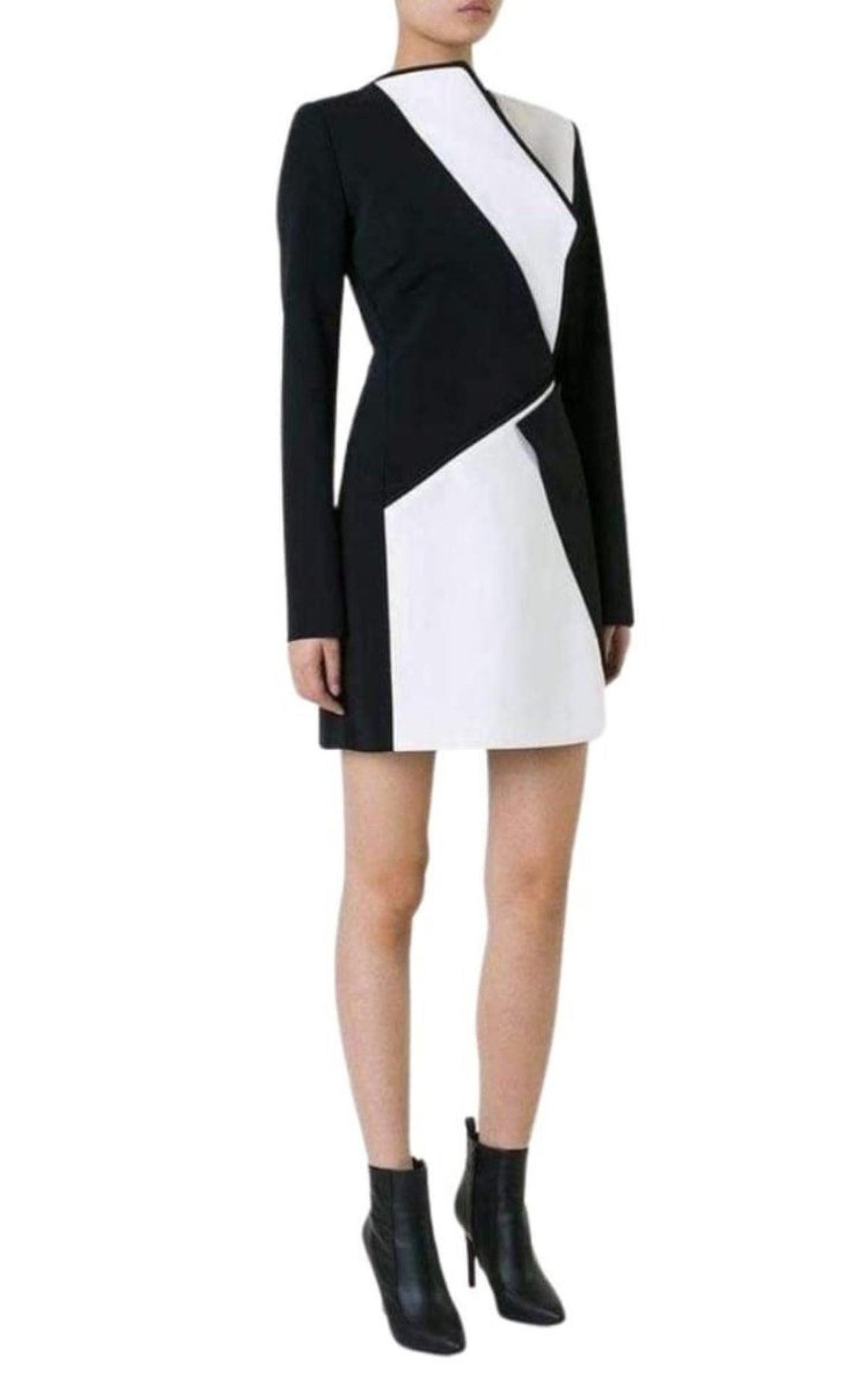Bonded Monocrome Crepe Dress - 4