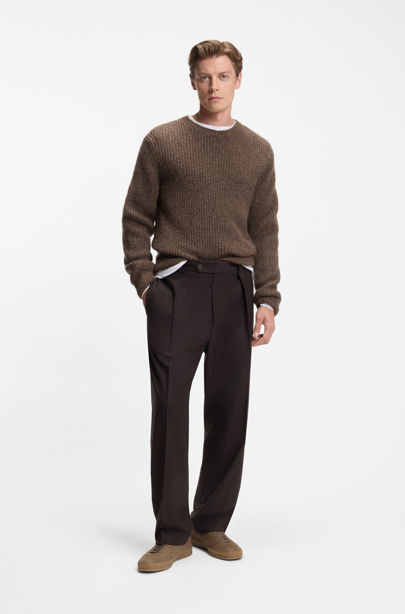 BOSS BECKHAM X BOSS KNITTED SWEATER WITH MOULINÉ RIB outlook