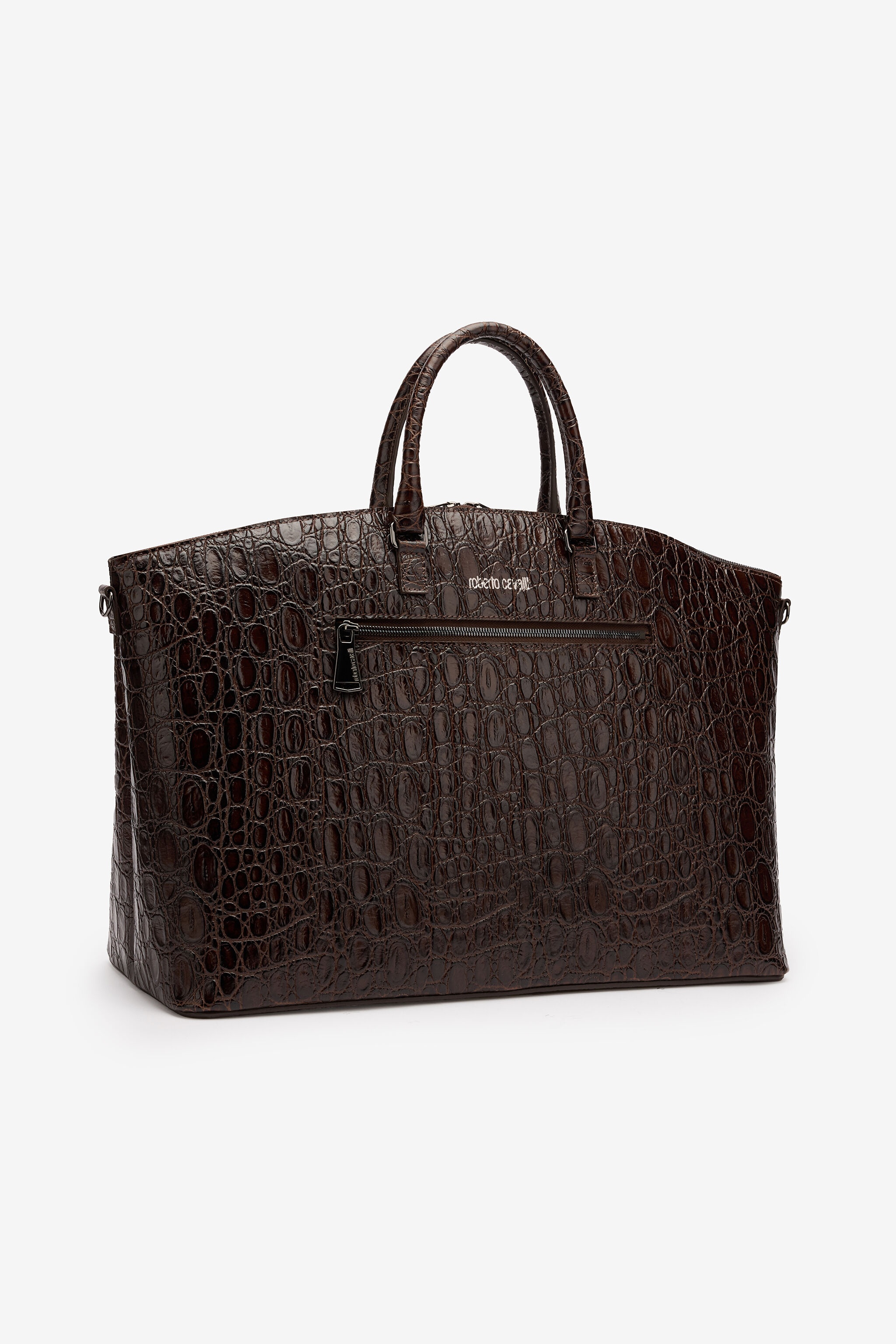 Crocodile-Print Bag With Shoulder Strap - 5