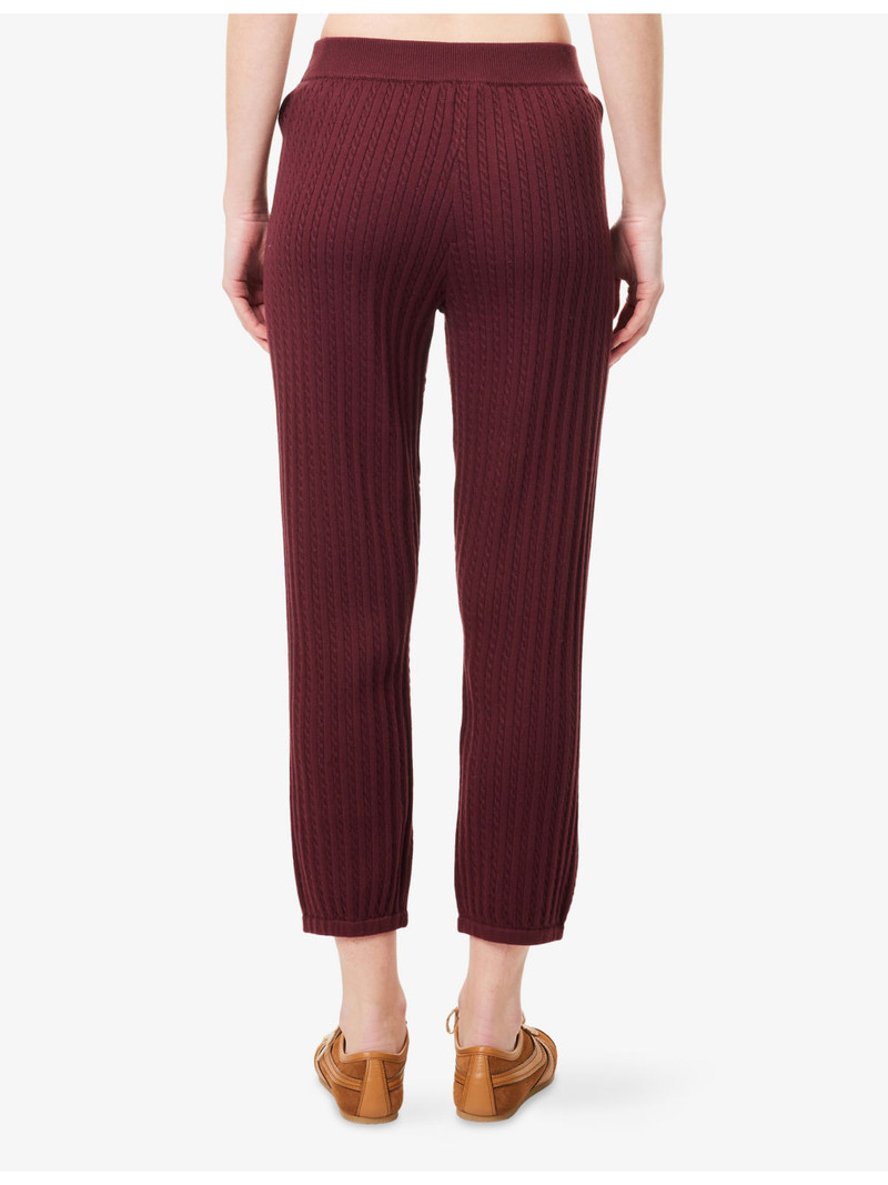 Cable-Knit Straight-Leg Cotton And Cashmere Trousers 4