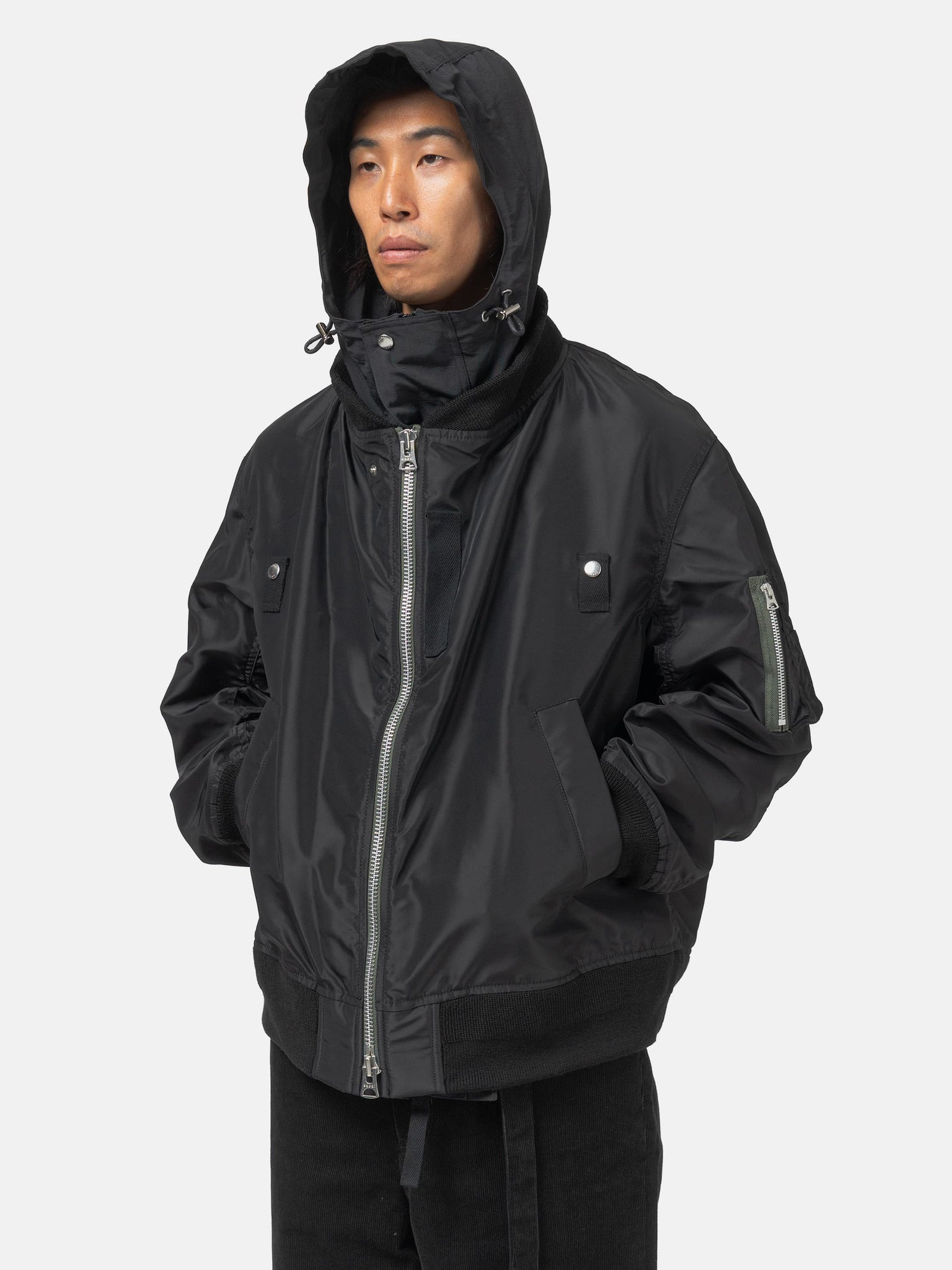 Nylon Twill x Grosgrain Blouson Black - 4