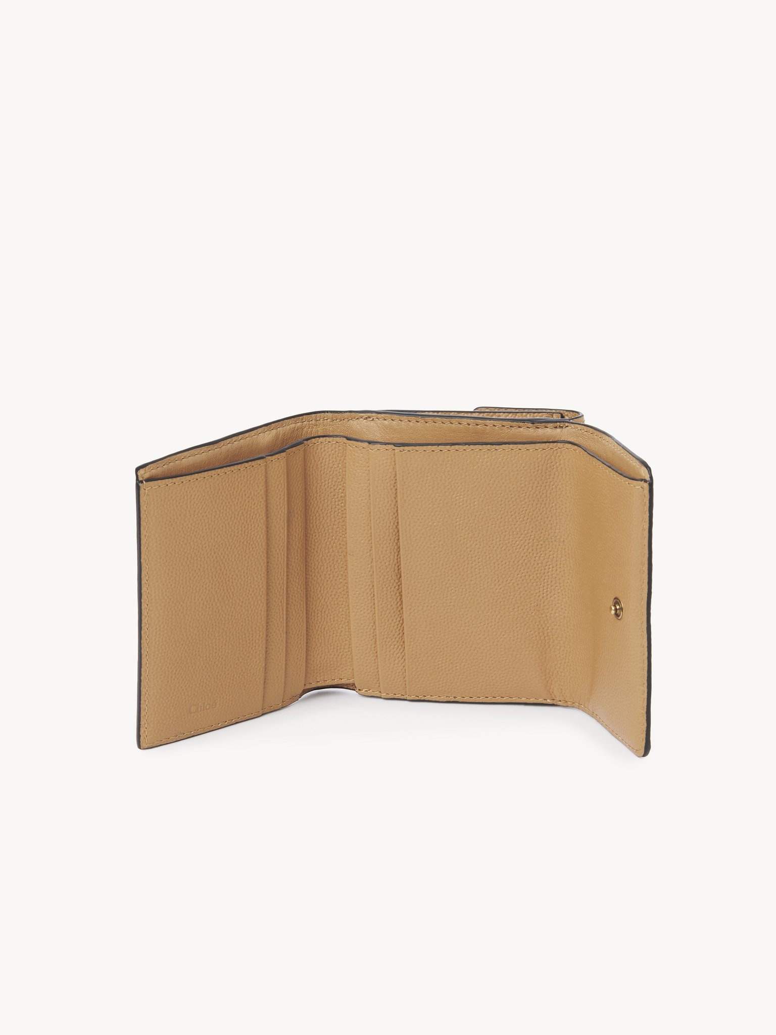 SMALL CHLOÉ CHARMS TRI-FOLD WALLET IN GRAINED LEATHER - 4