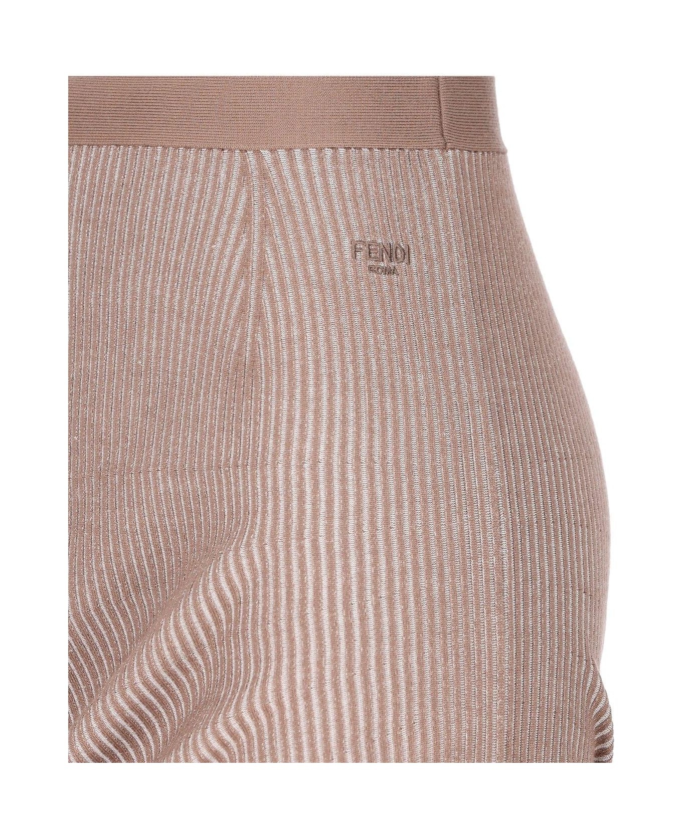 Asymmetric Draped Ribbed Skirt - 3