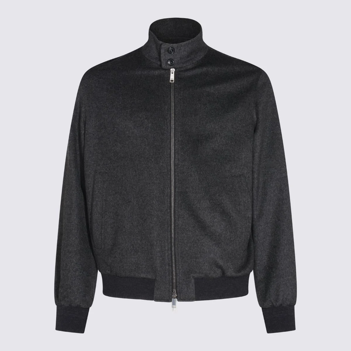 Zegna Dark Grey Wool Casual Jacket - 1