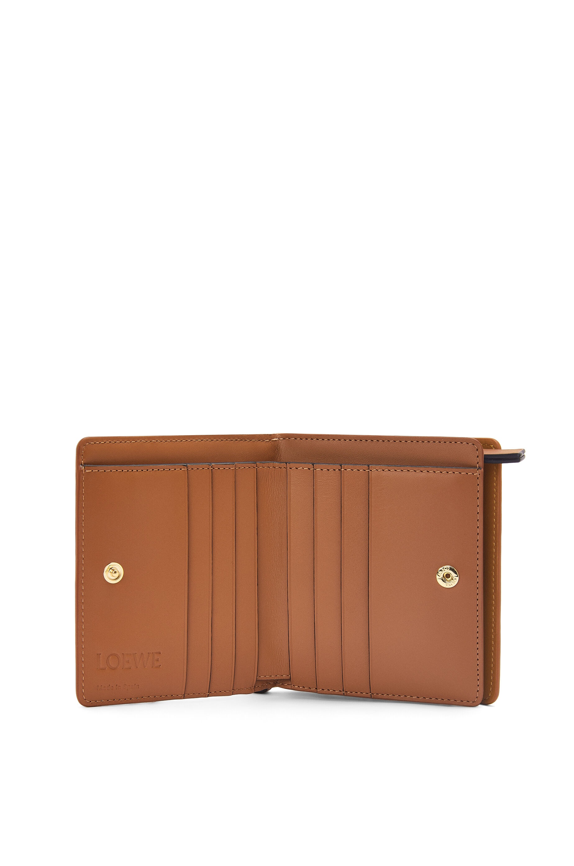 Puzzle compact zip wallet in classic calfskin - 2