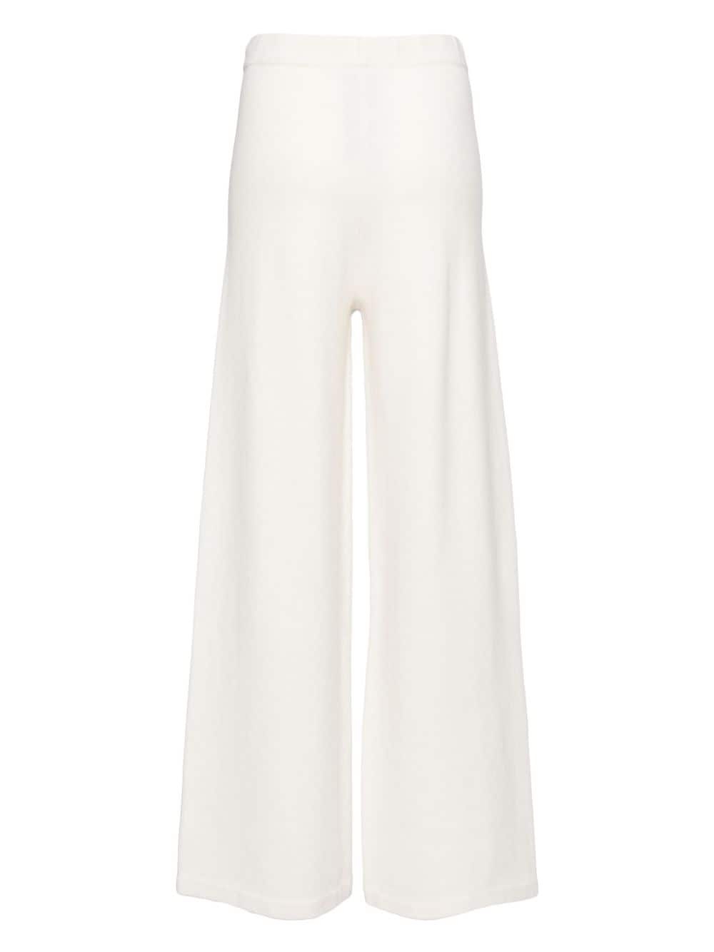 wide-leg knitted trousers - 2