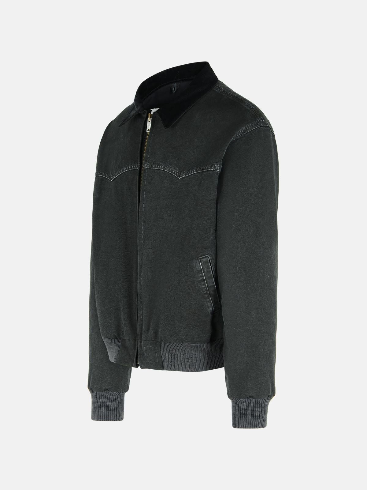 BLACK COTTON JACKET - 2