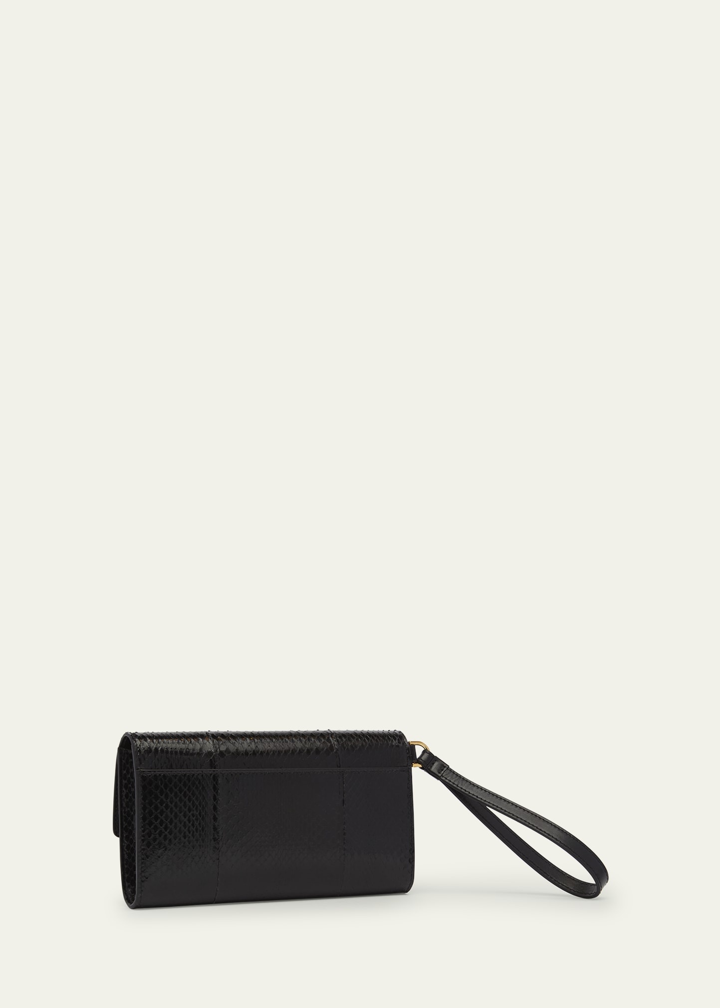 Tara Pouch Wristlet in Snake-Embossed Leather - 3