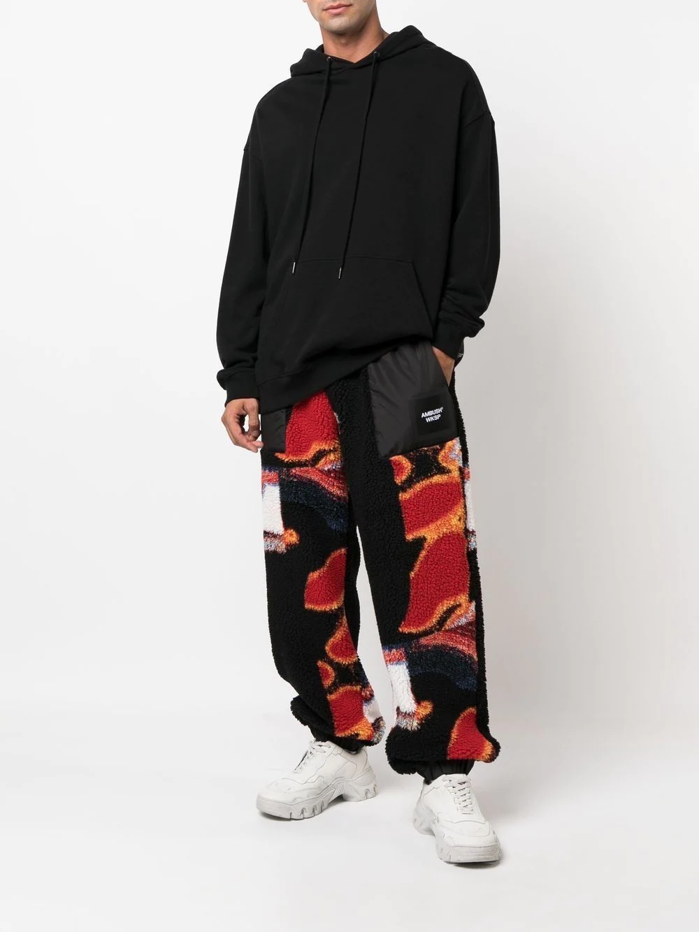 teddy-jacquard printed sweatpants - 2