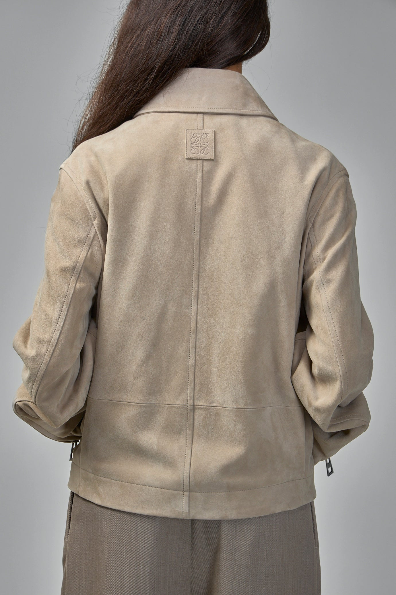 Belted Jacket in Suede Goatskin - 4