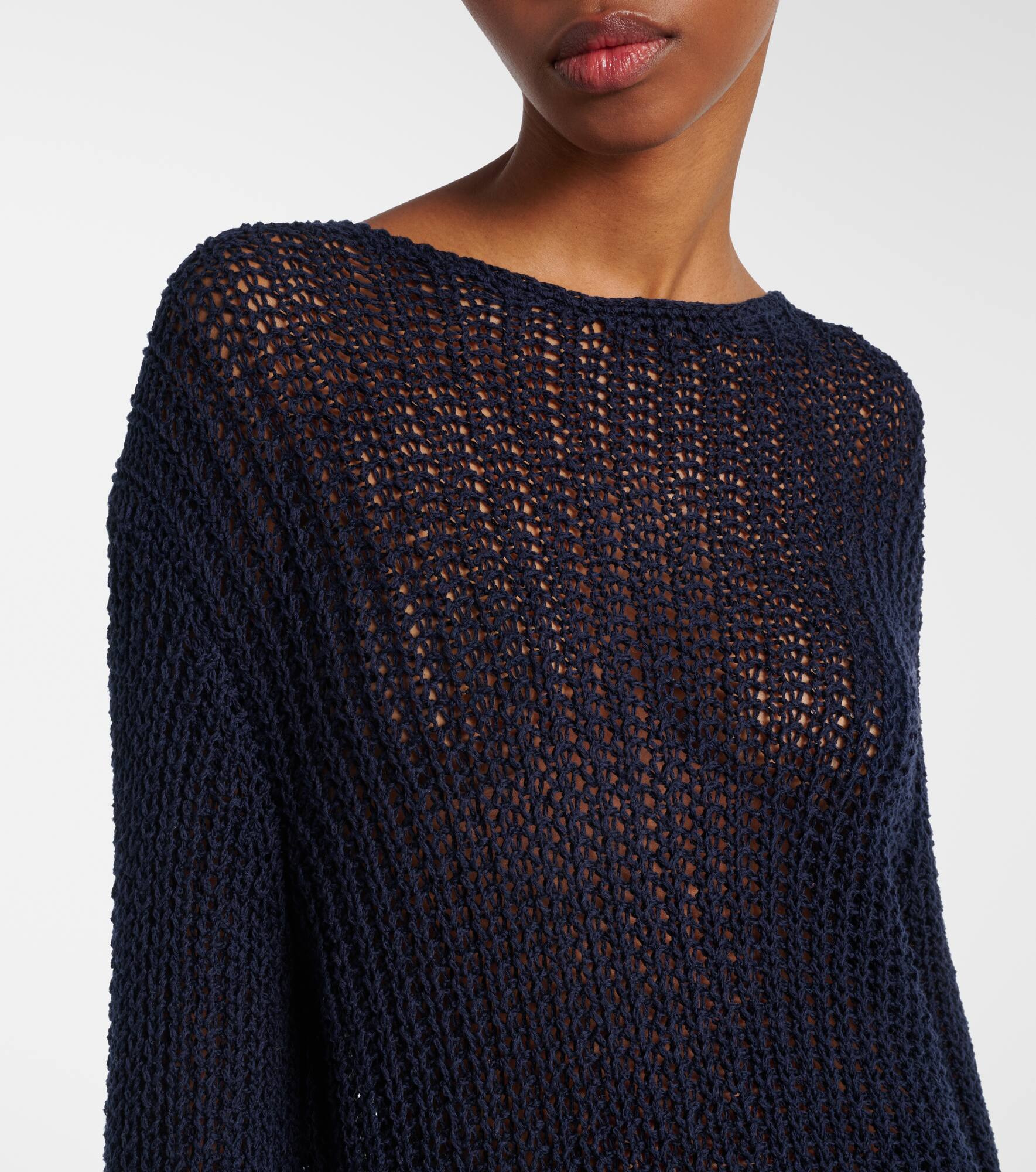 Elowen open-knit cotton-blend sweater - 4