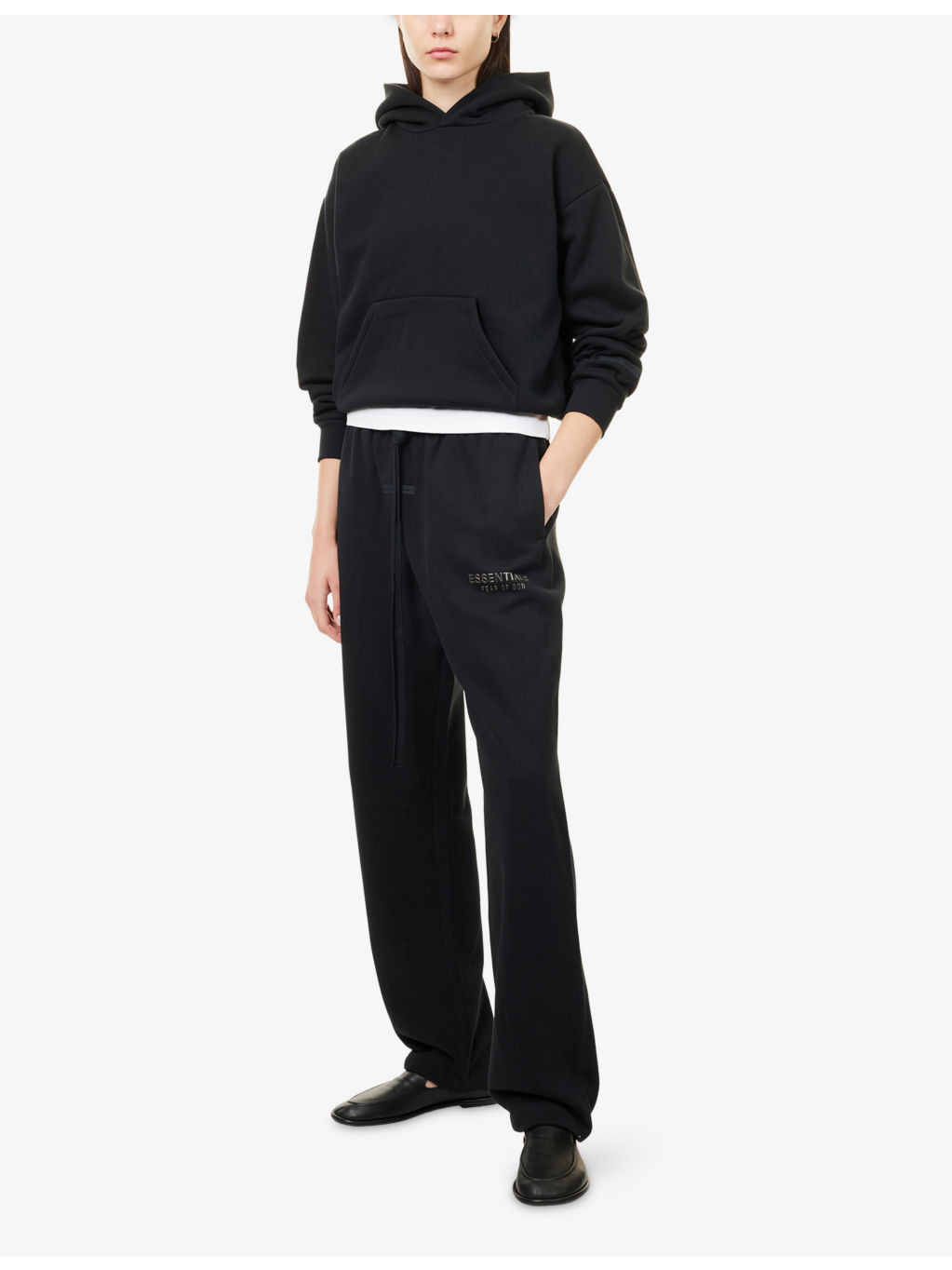 Drawstring Relaxed-Fit Cotton-Blend Jogging Bottoms - 2