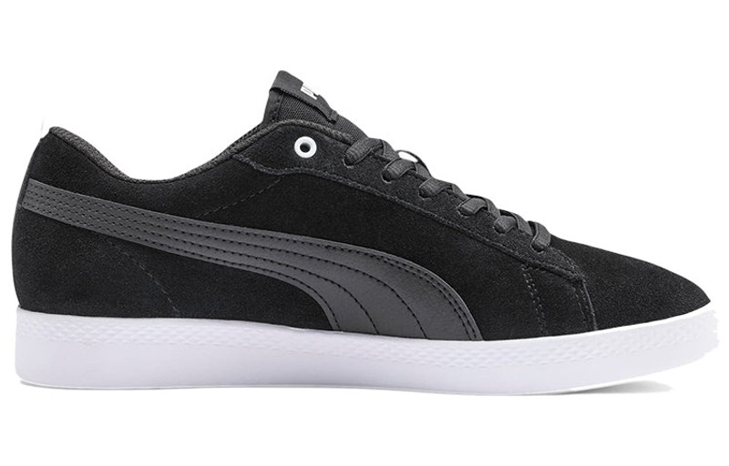 (WMNS) PUMA Smash v2 SD Black/White Low Casual Board Shoes 365313-01 2