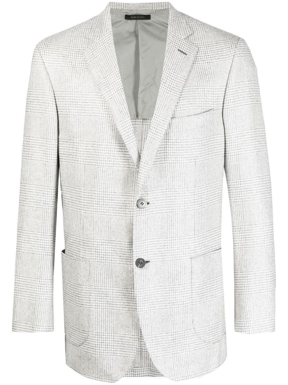 Glen check-print single-breasted blazer - 1