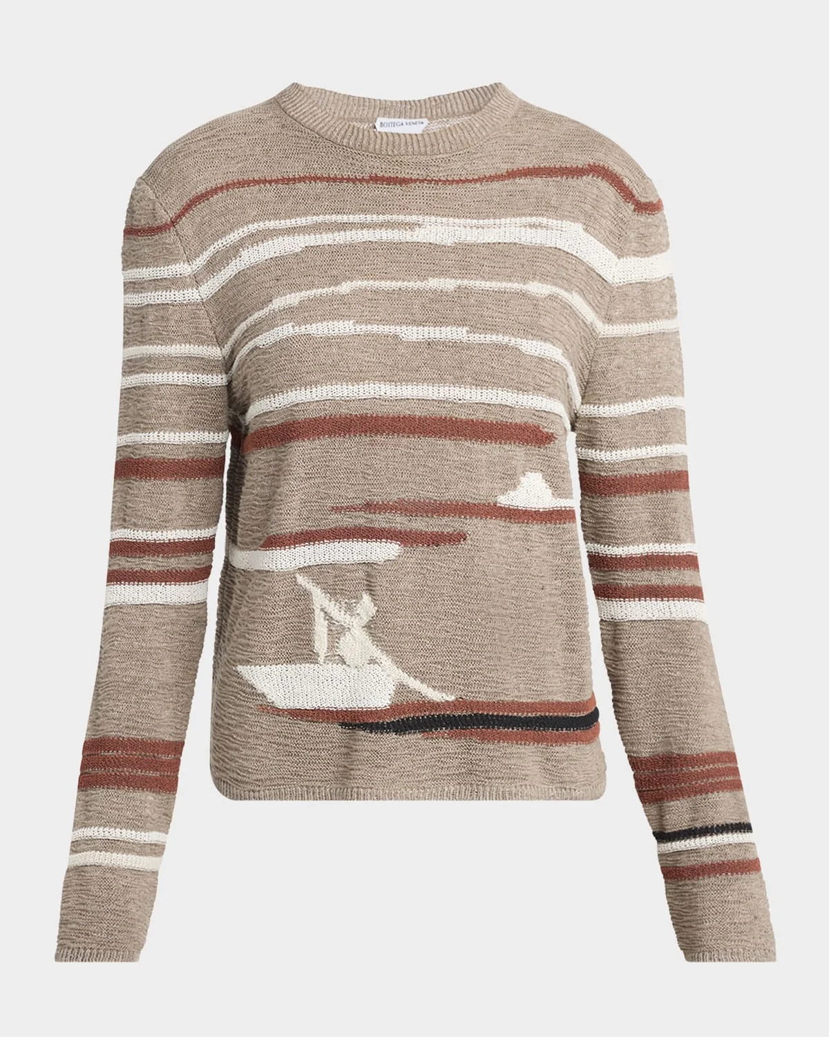 Graphic Intarsia Knit Sweater - 1