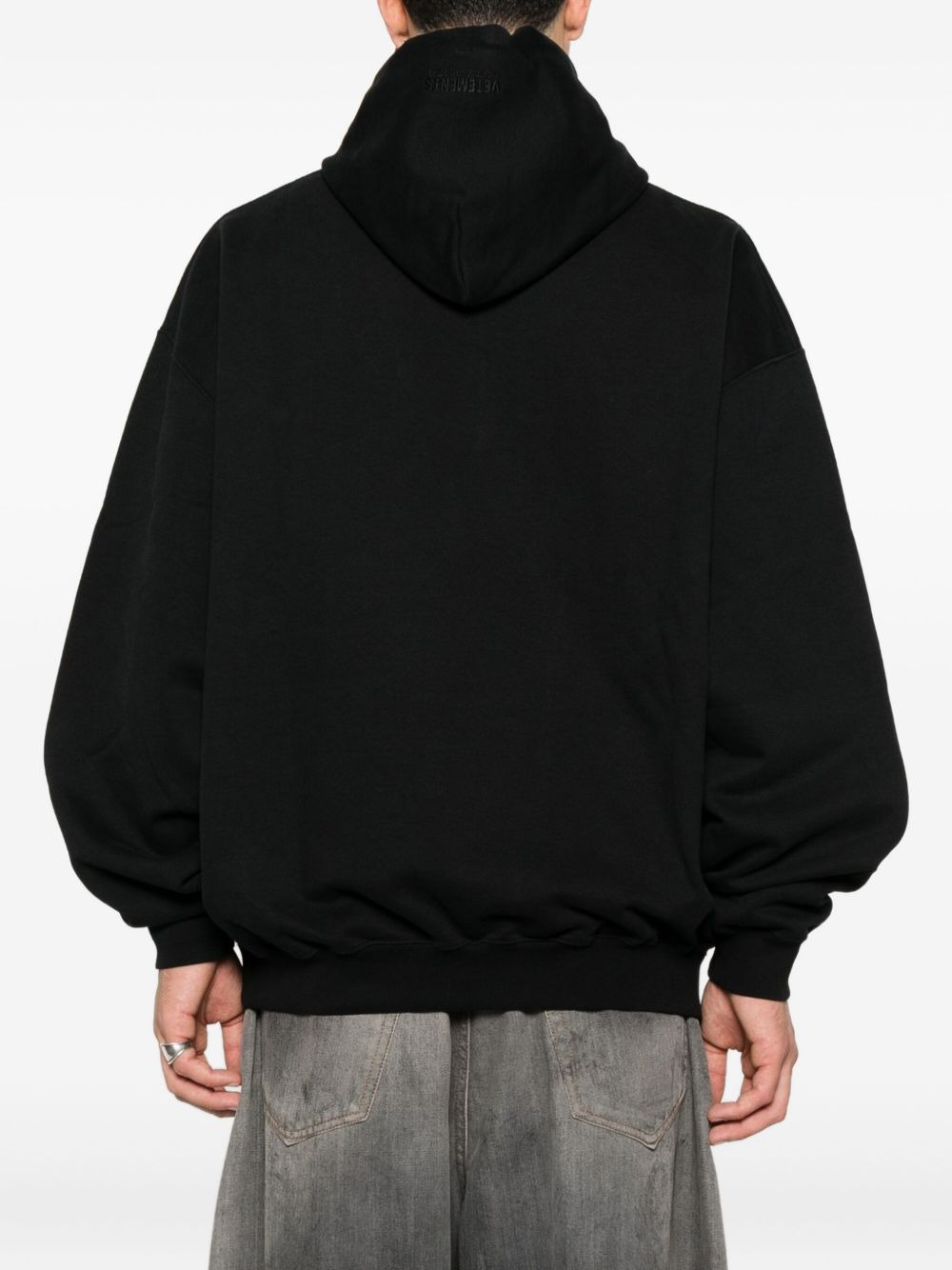 logo-embroidered hoodie - 4