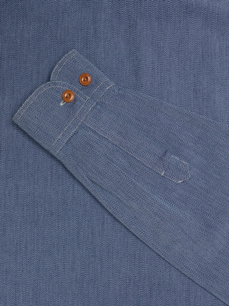 Julian Chambray Worker Shirt Indigo 5