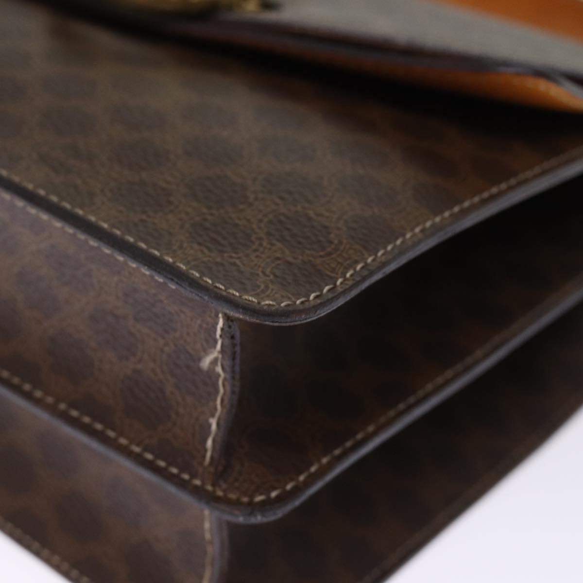 CELINE Macadam Canvas Hand Bag Pvc Brown - 15