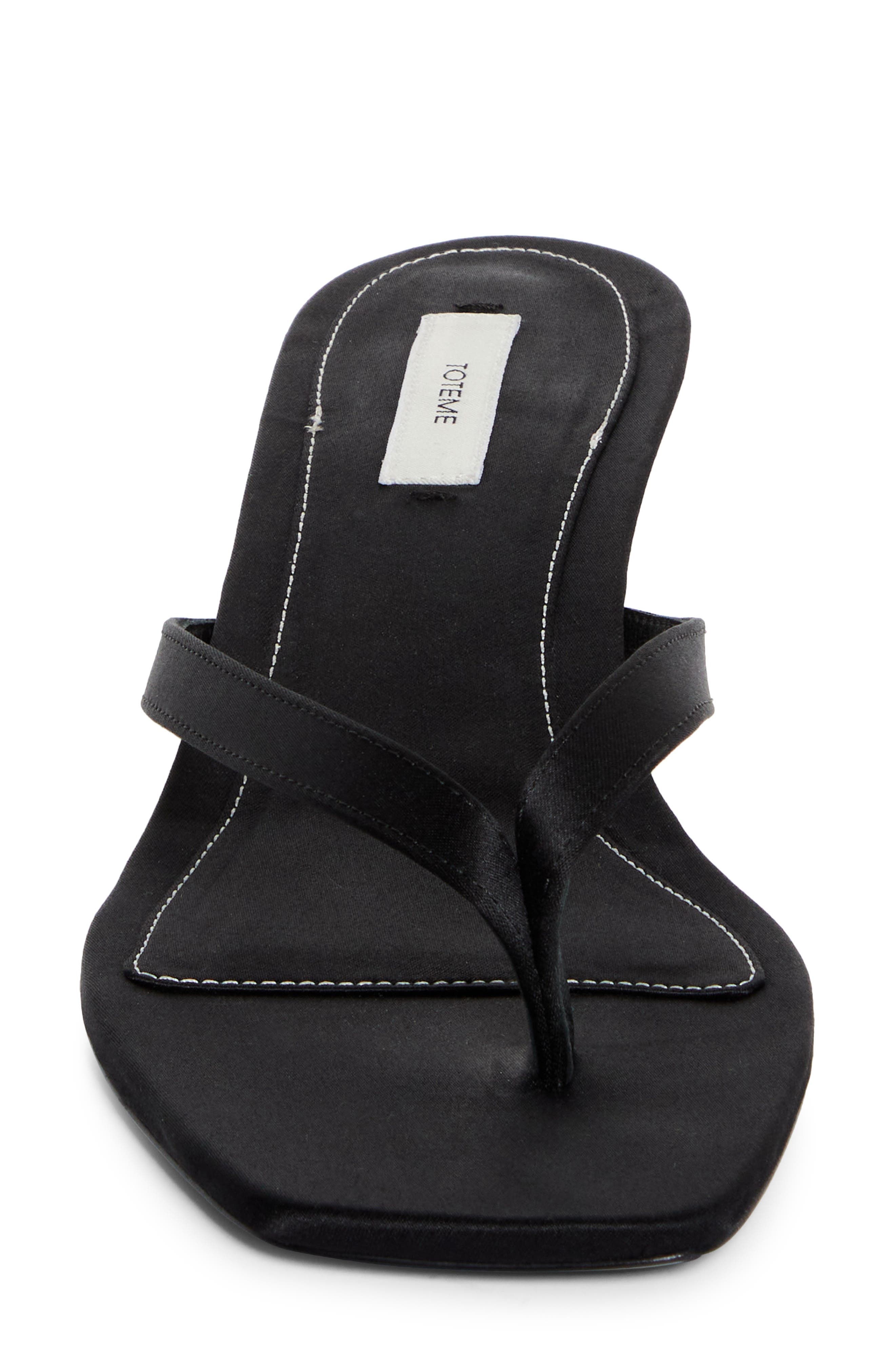 TOTEME Kitten Heel Flip Flop in Black at Nordstrom - 4