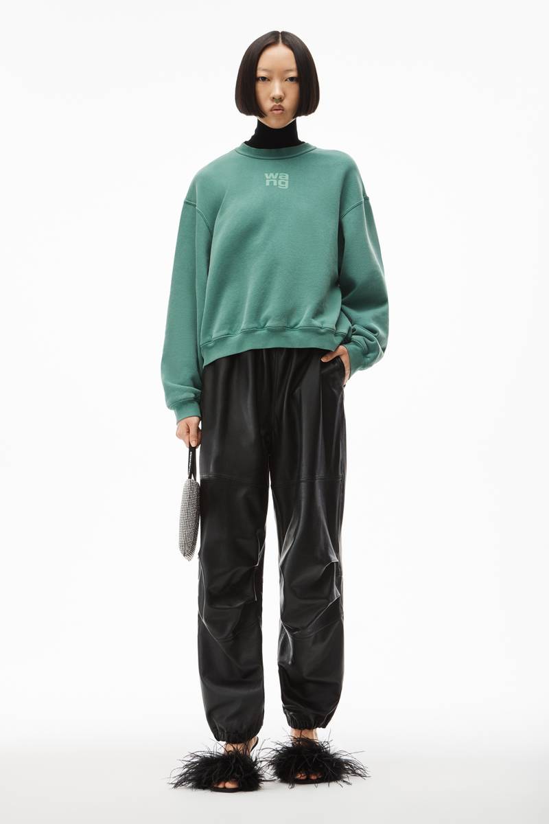 Alexander Wang PUFF LOGO SWEATSHIRT IN STRUCTURED TERRY outlook