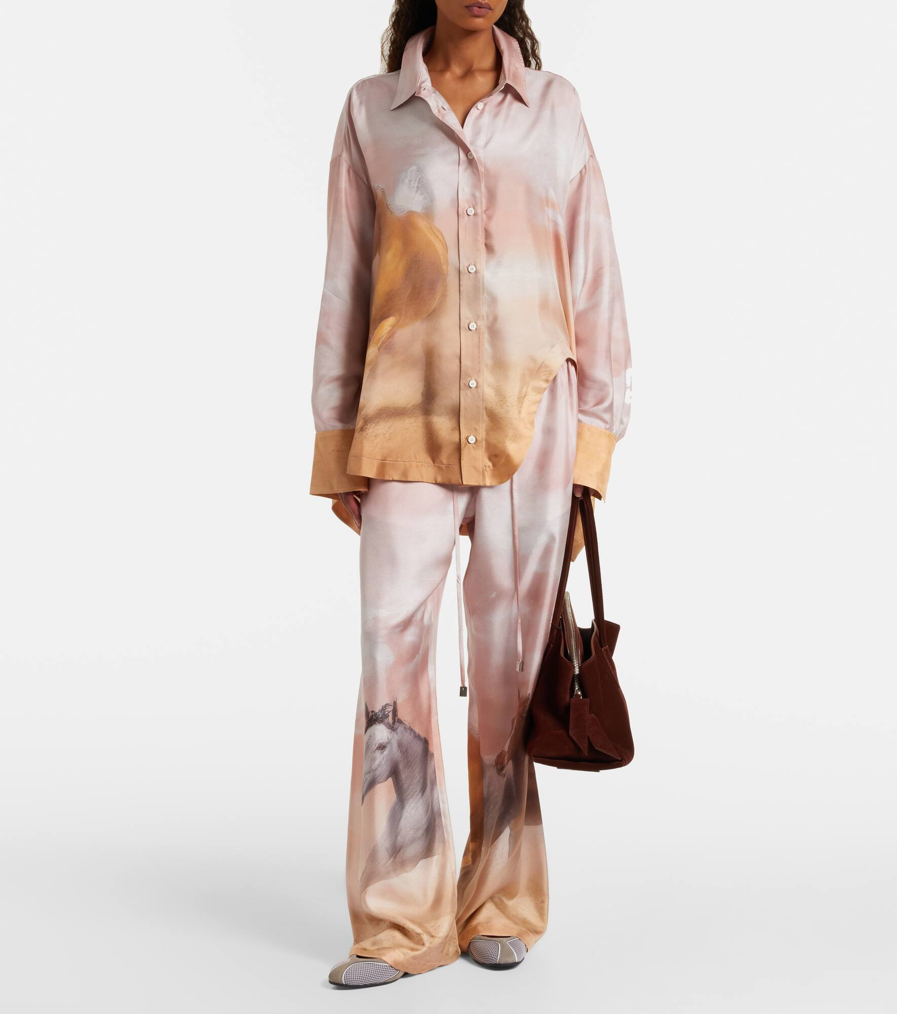Printed silk twill shirt - 2