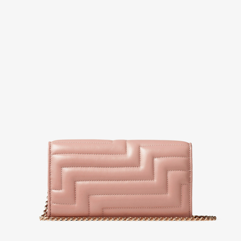 Varenne Avenue Wallet W/Chain
Ballet Pink Quilted Nappa Leather Wallet with Chain 8