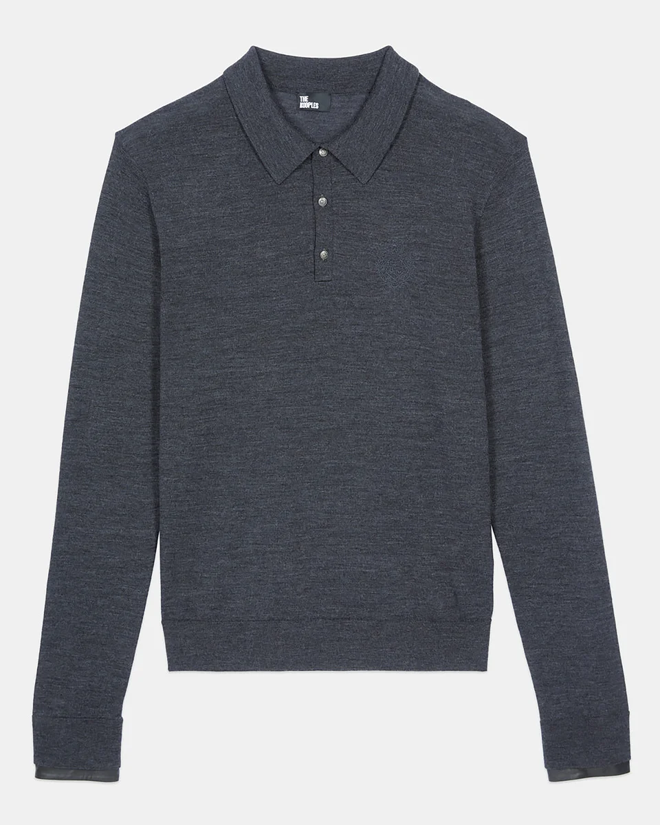 GREY WOOL SWEATER - 1