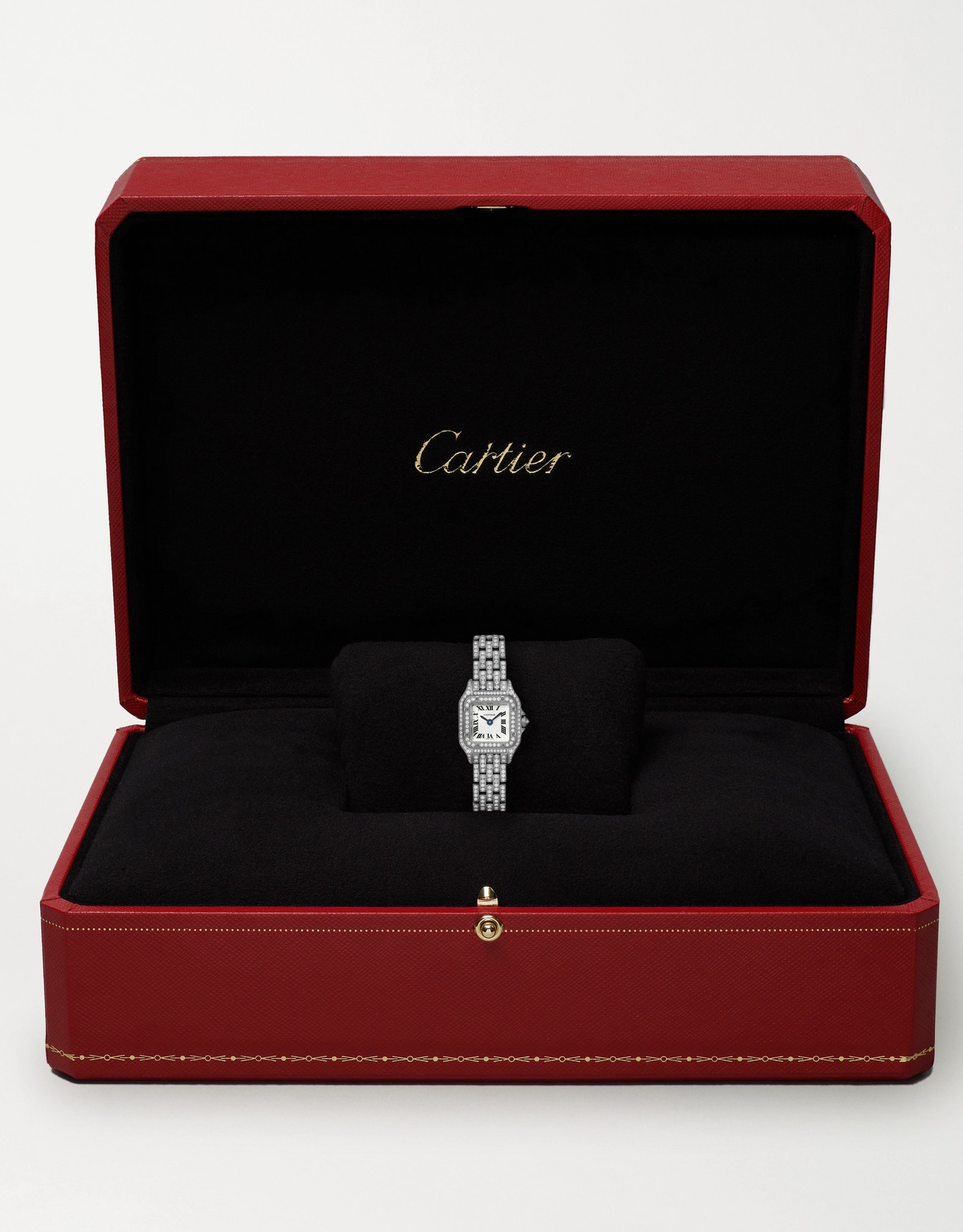 Panthère de Cartier 25mm mini rhodium-plated 18-karat white gold diamond watch - 7