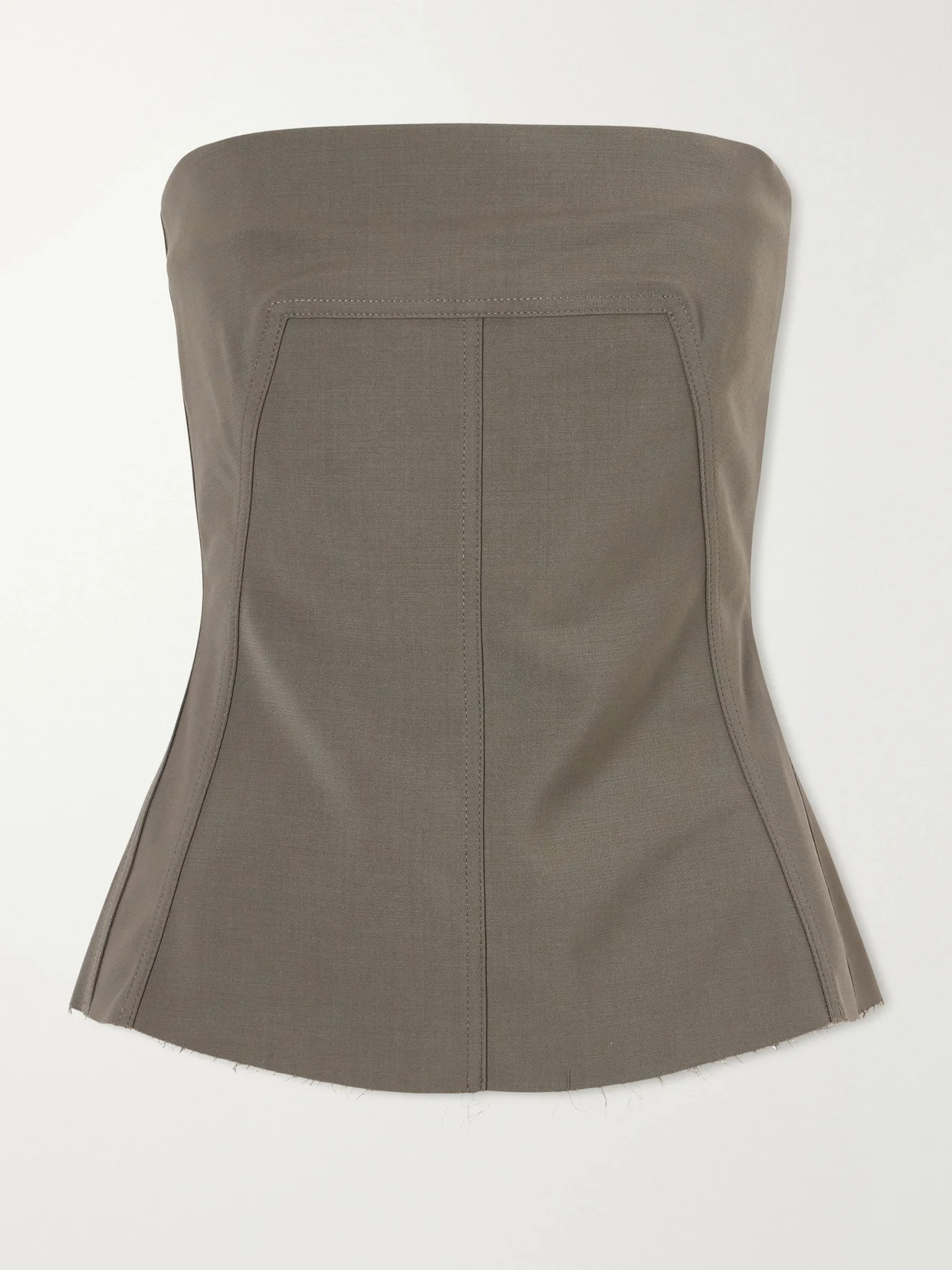 Strapless Wool-blend Bustier Top - 1