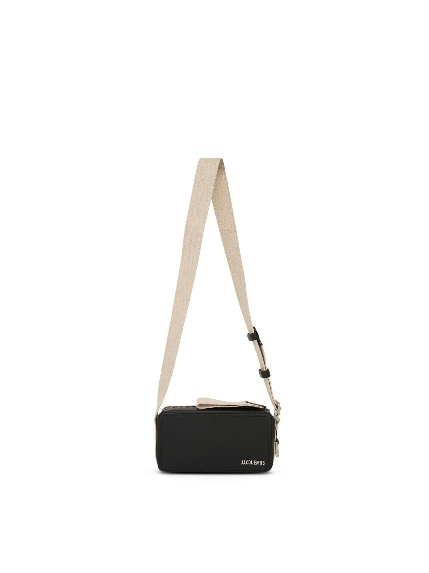 Le Cuerda Horizontal Leather Bag in Black - 5
