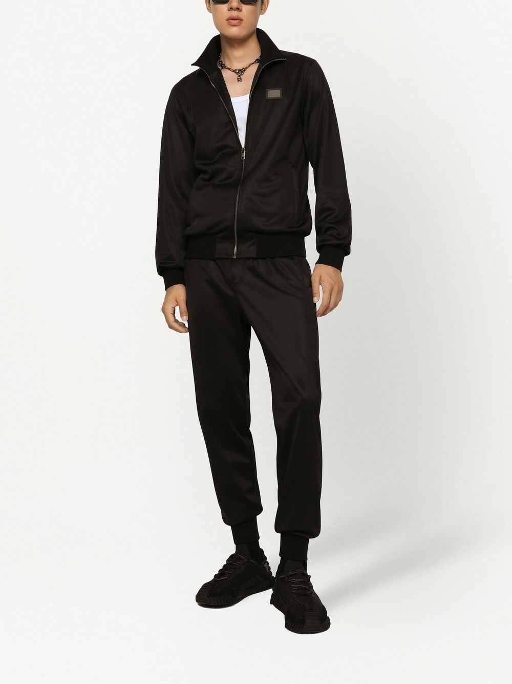 logo-tag zip-up sweatshirt - 2