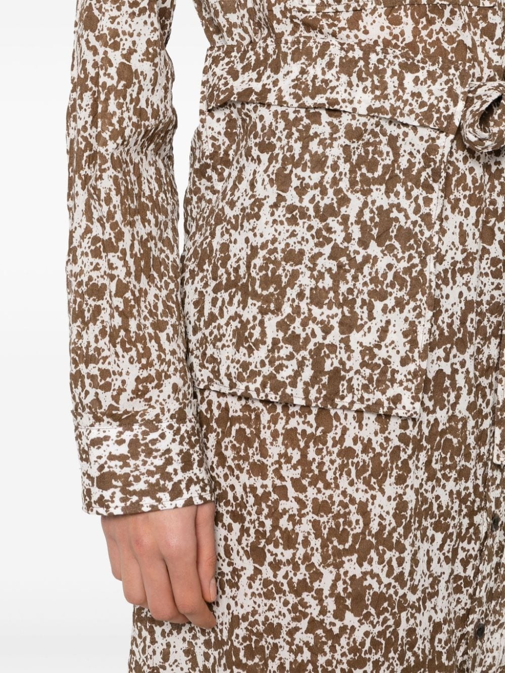 print shirt dress - 5