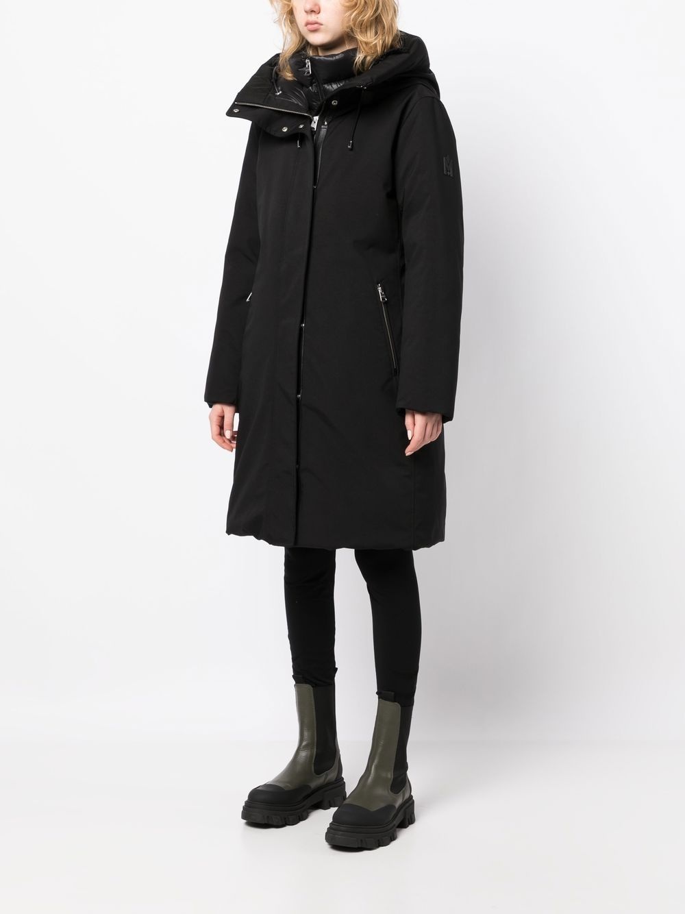 padded down hooded coat - 3