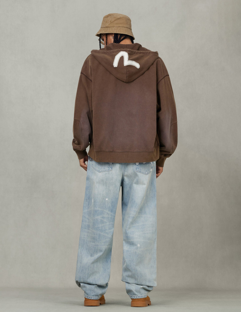 EV and Seagull Patches Embroidery Relax Fit Hoodie Jacket 6