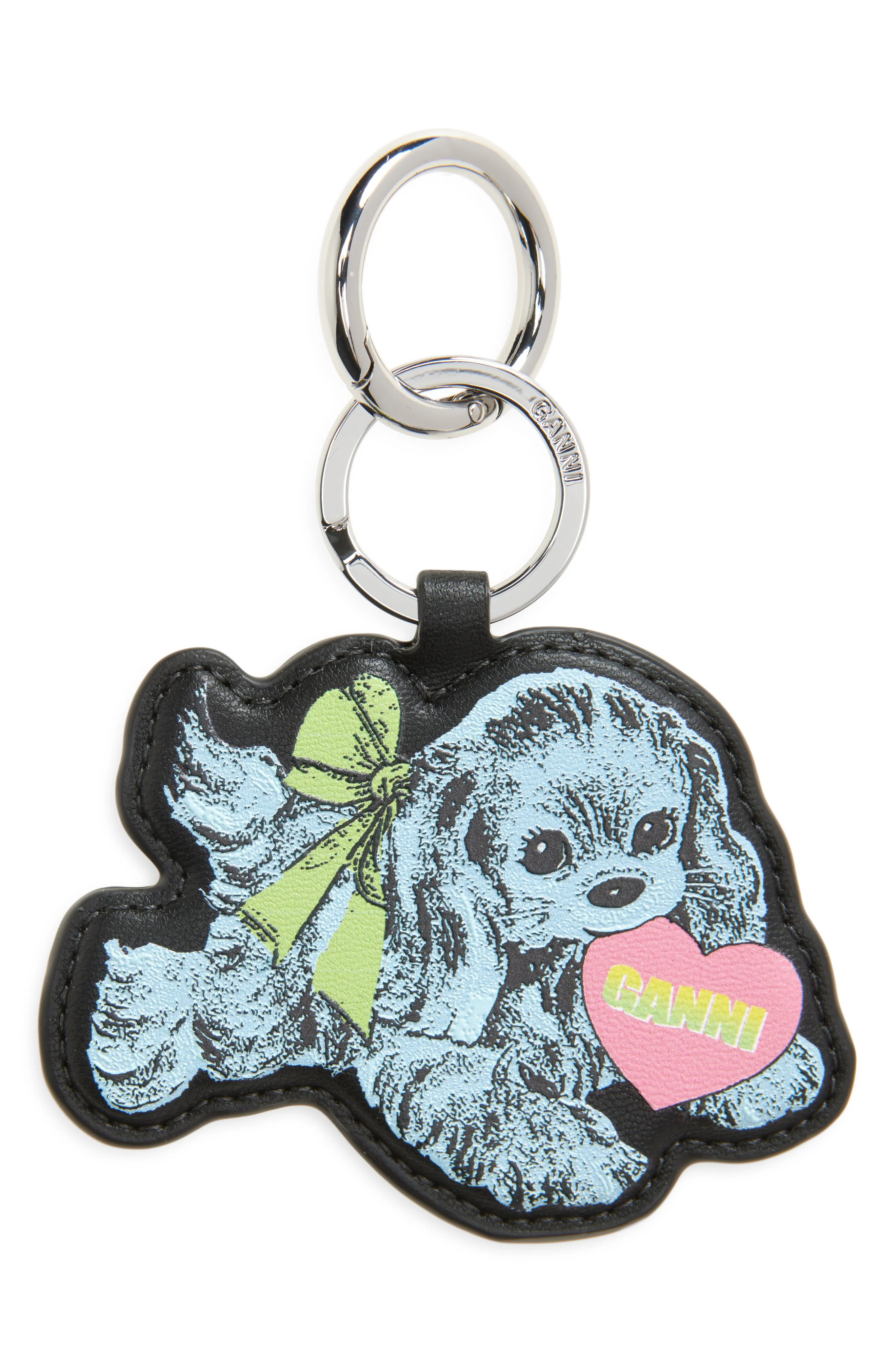 Ganni Dog Key Ring in Baby Blue at Nordstrom - 1