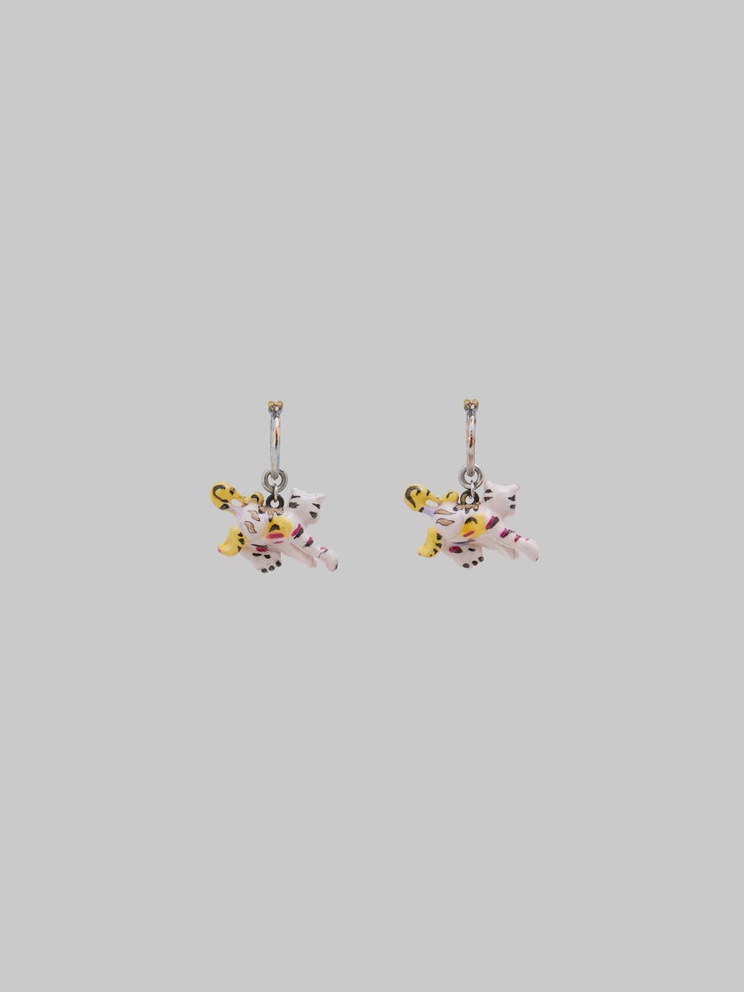 HOOK EARRINGS WITH TIGER PENDANTS - 3