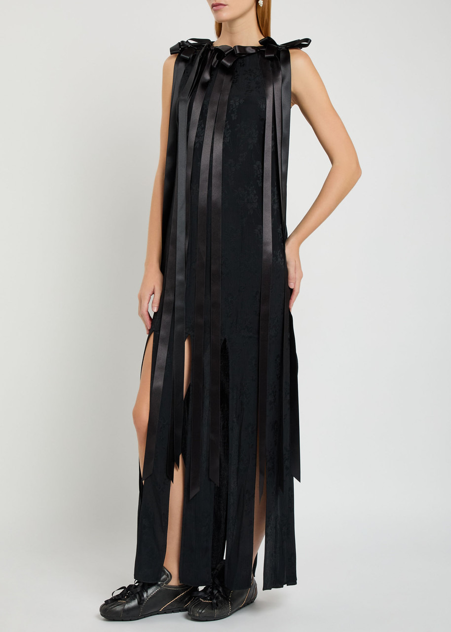 Simone Rocha Unbounded Ribbon Floral-jacquard Midi Dress - 4