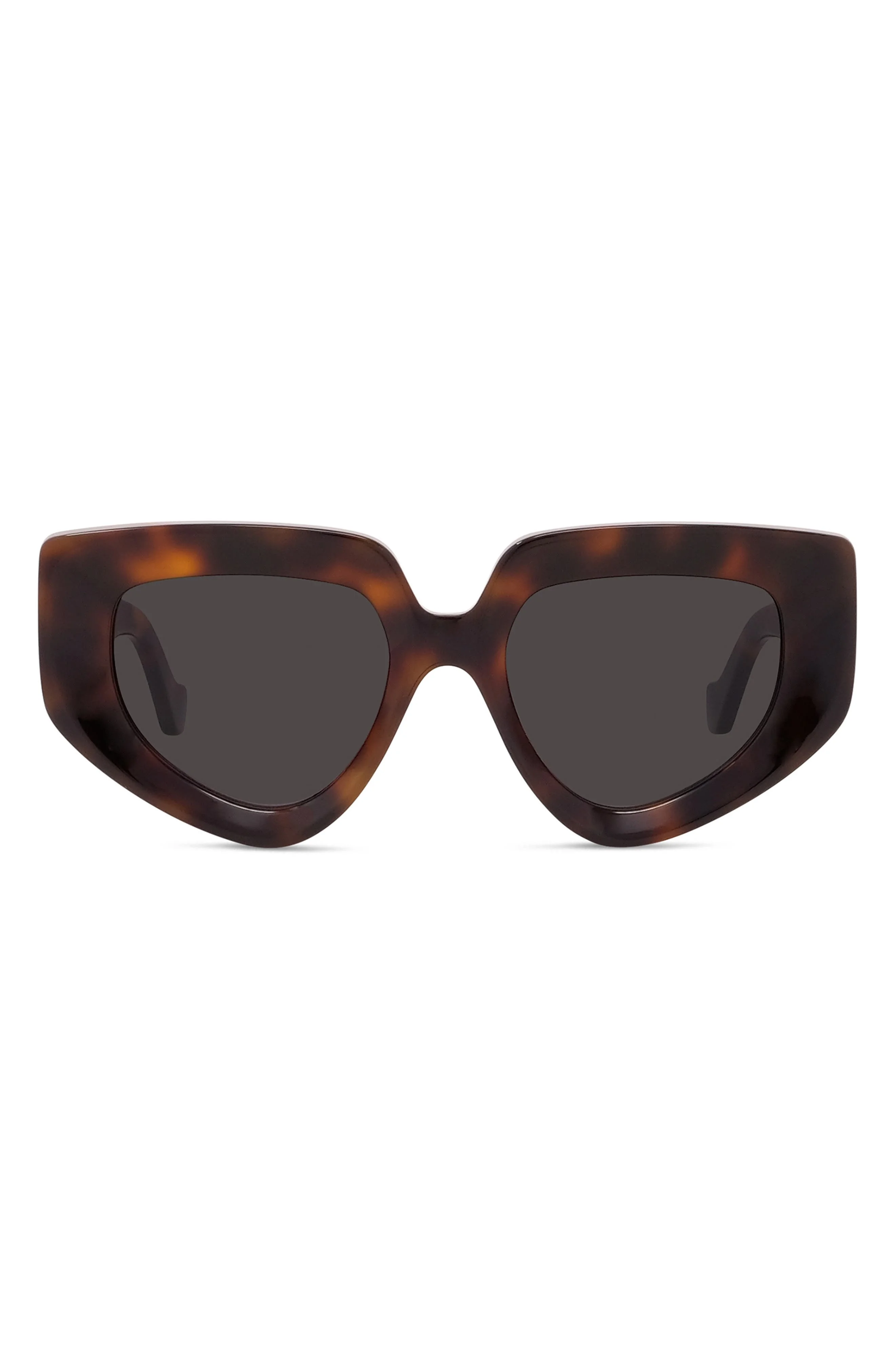 Loewe Anagram 51mm Geometric Sunglasses in Dark Havana /Smoke at Nordstrom - 1