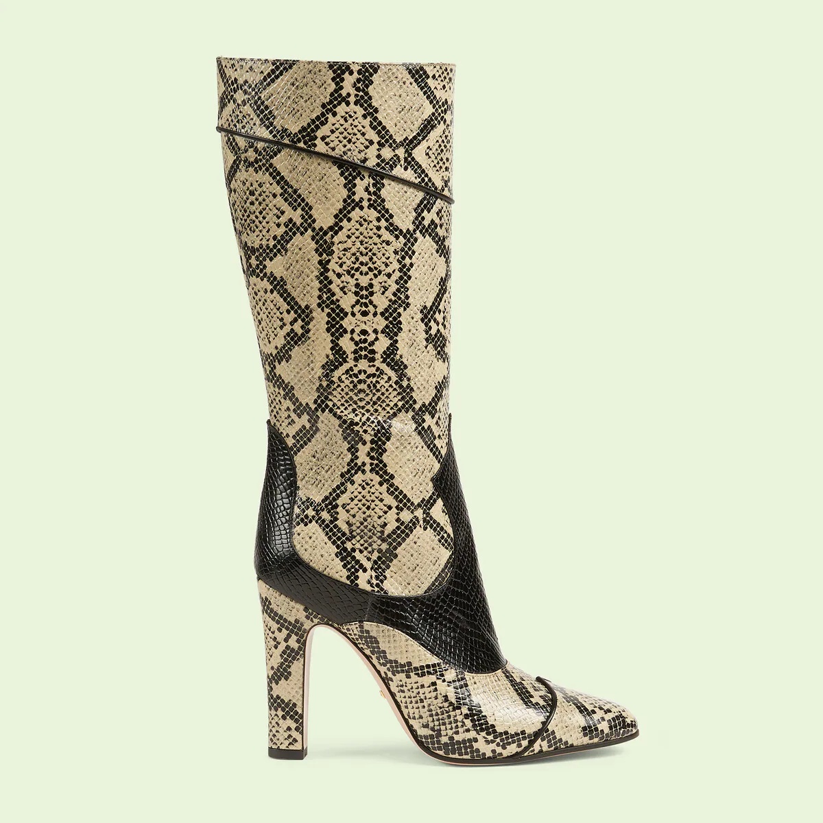Women's python print boots - 1