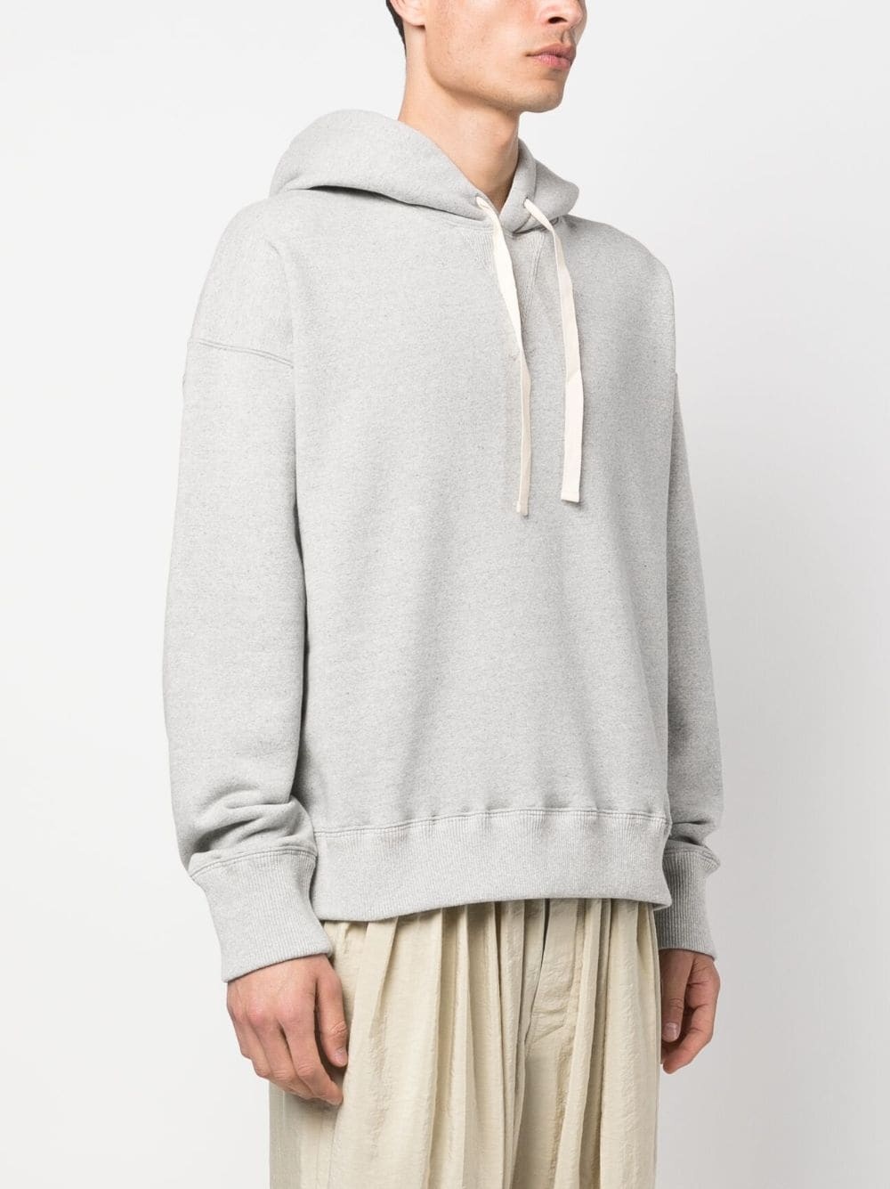 drop-shoulder drawstring hoodie - 3
