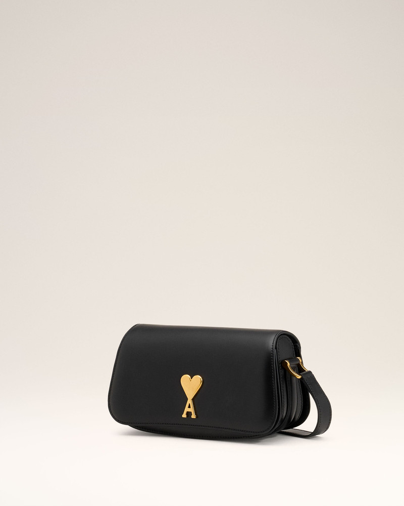 AMI Paris BLACK LEATHER SHOULDER BAG PARIS PARIS BAG outlook