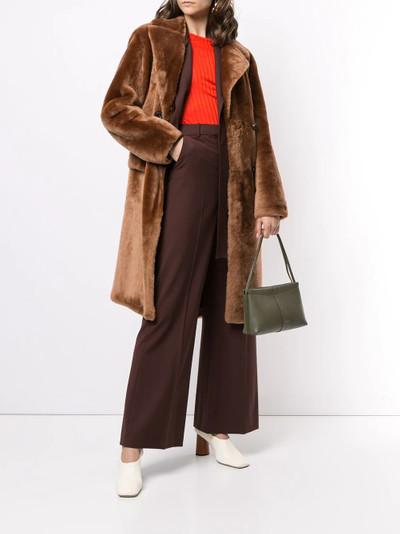 Yves Salomon double-breasted shearling coat outlook