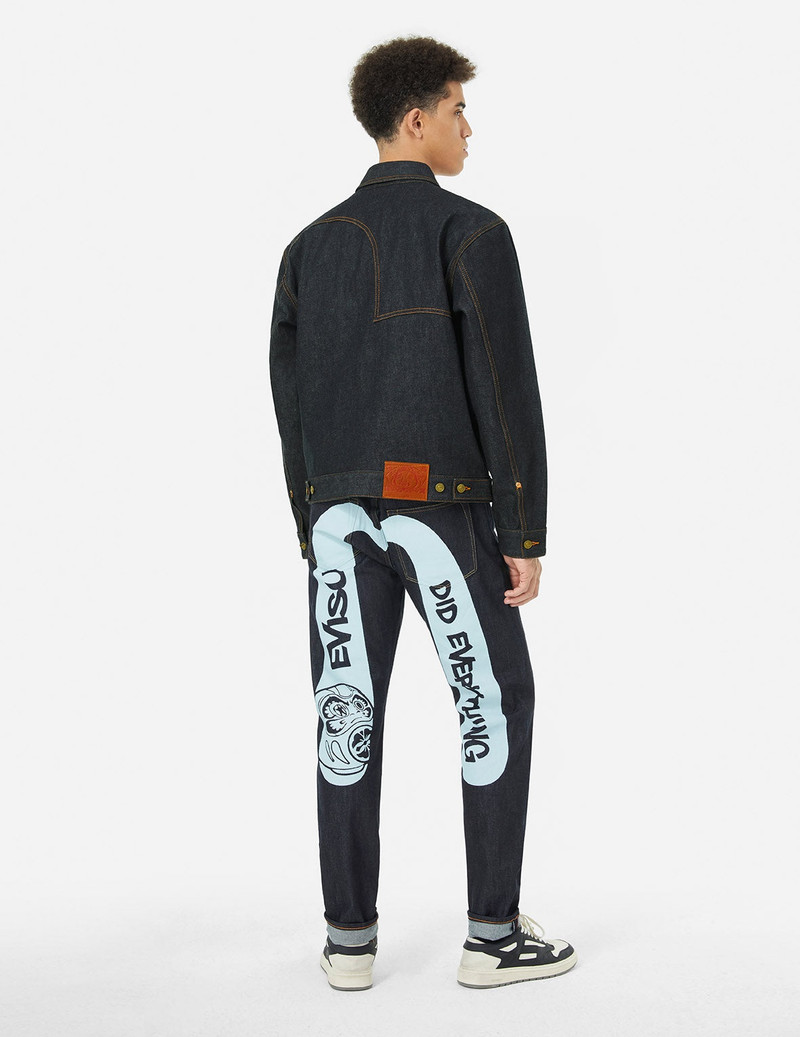 Seagull Print Relax Fit Denim Jacket 3