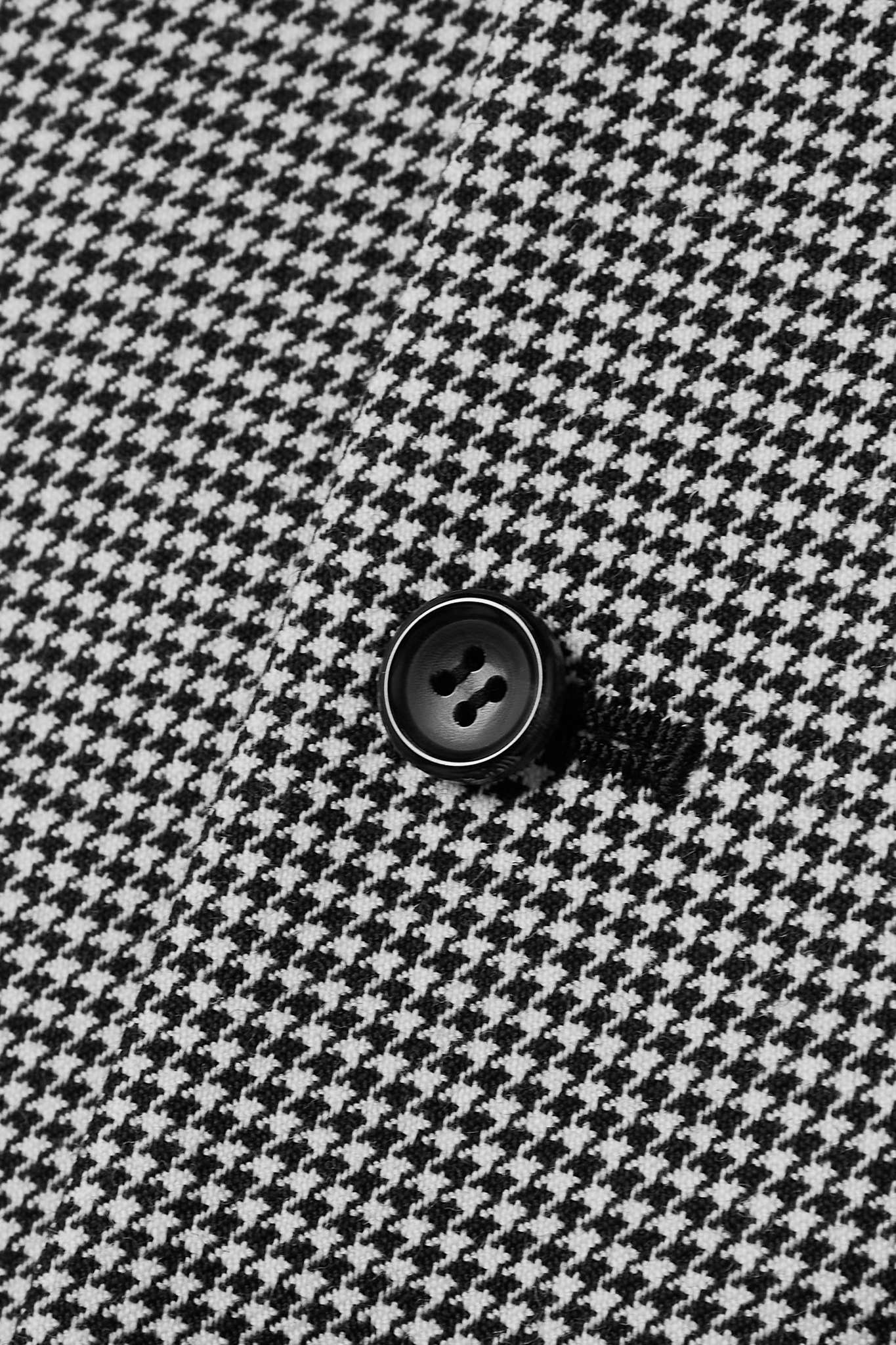 Bow-detailed houndstooth wool vest - 5