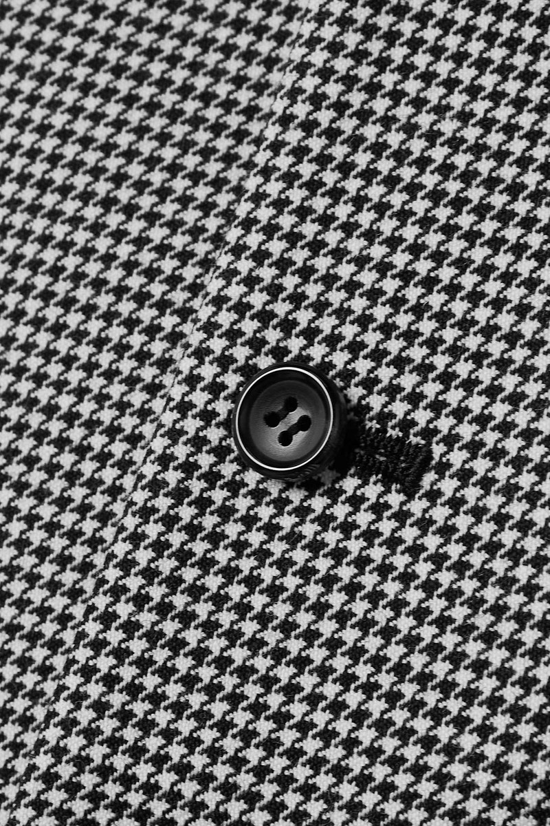 Bow-detailed houndstooth wool vest 5