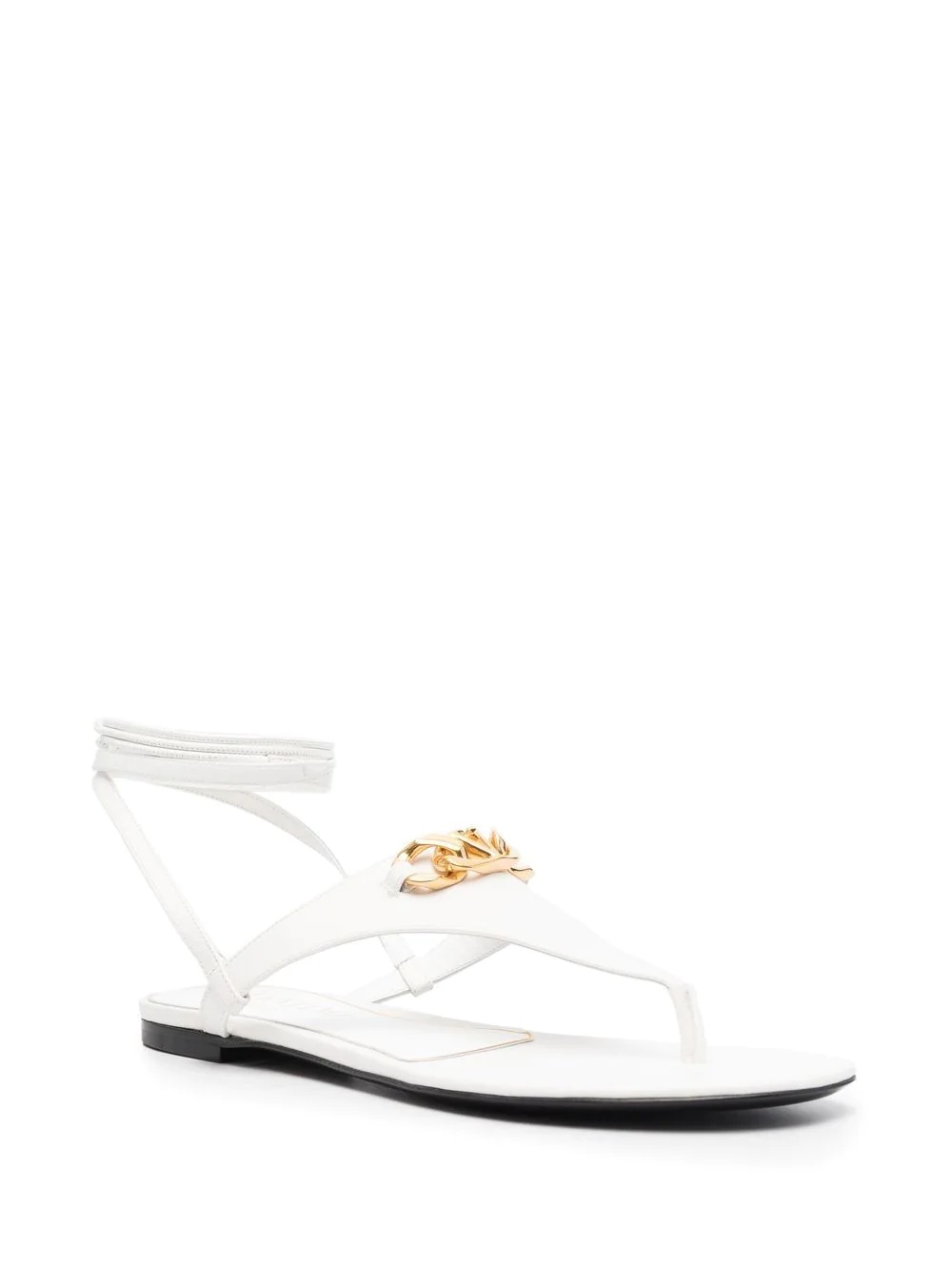 VLogo leather sandals - 2