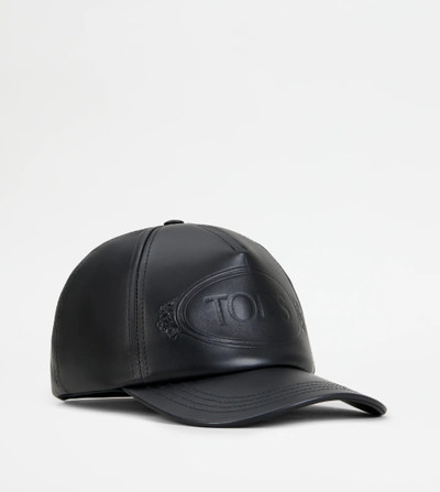 Tod's LEATHER CAP - BLACK outlook