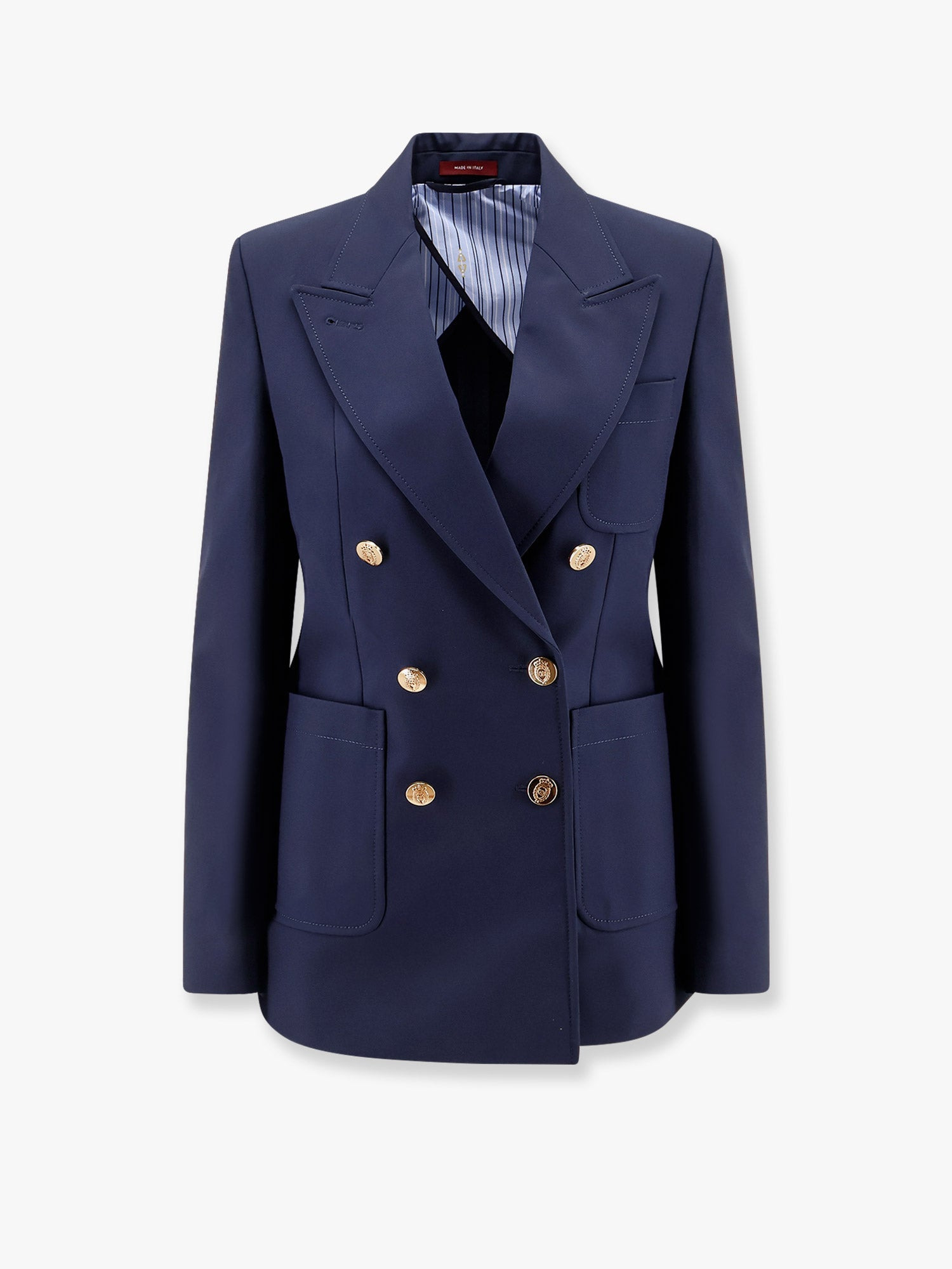 Cotton Blazer With Iconic Gucci Crest Buttons - 1