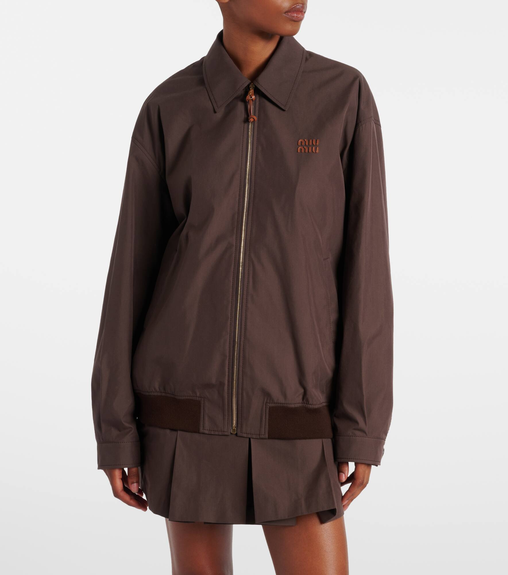 Logo cotton-blend blouson - 6