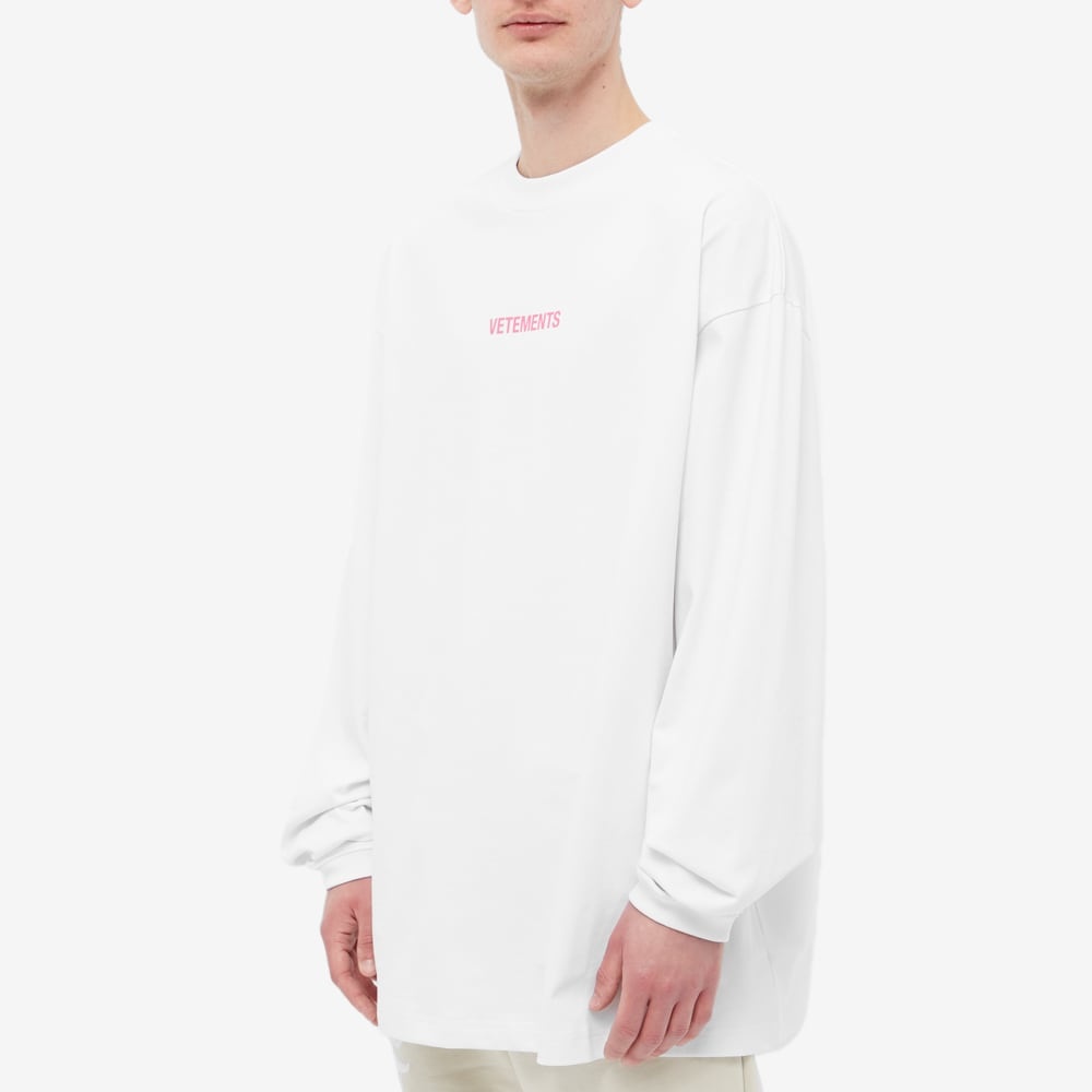 VETEMENTS Long Sleeve Logo Label Tee - 3